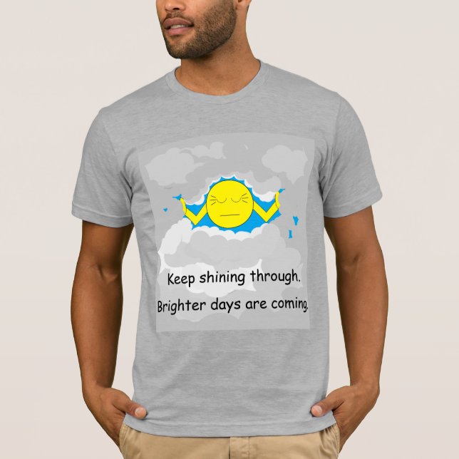 Sol som passerar genom stormmoln t shirt (Framsida)