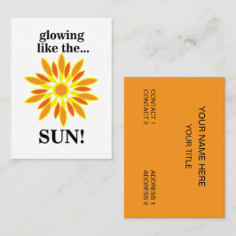 Sol som växer som Sol Visitkort