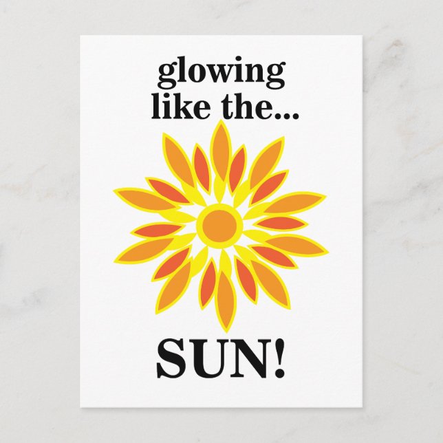 Sol som växer som Sol Vykort (Framsida)