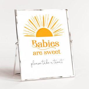 Sol spädbarn är en söt babydusch poster