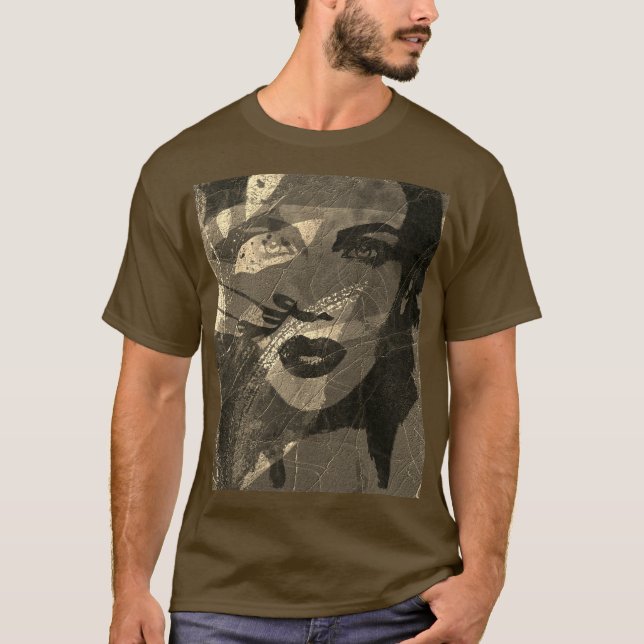 Söl spegel golden Art T Shirt (Framsida)