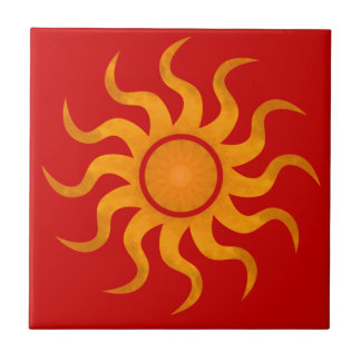 Sol Spicy Red Tile - liten Kakelplatta