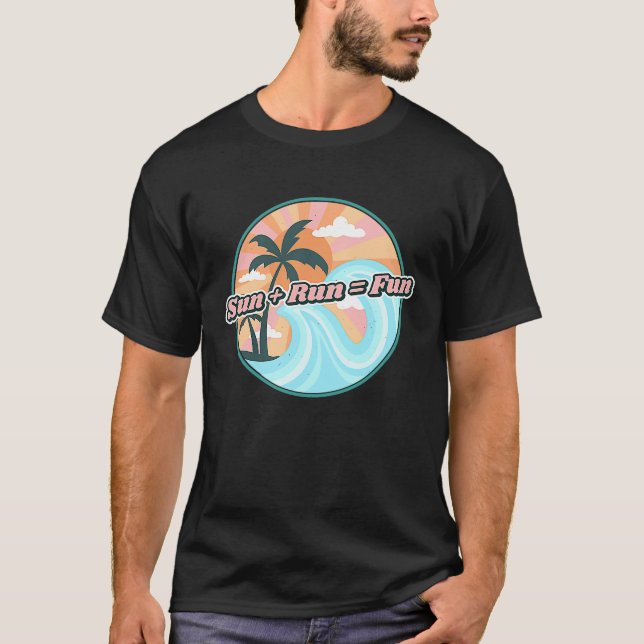 Sol + Springa Roligt Tropical Hawaiian för Beach S T Shirt (Framsida)