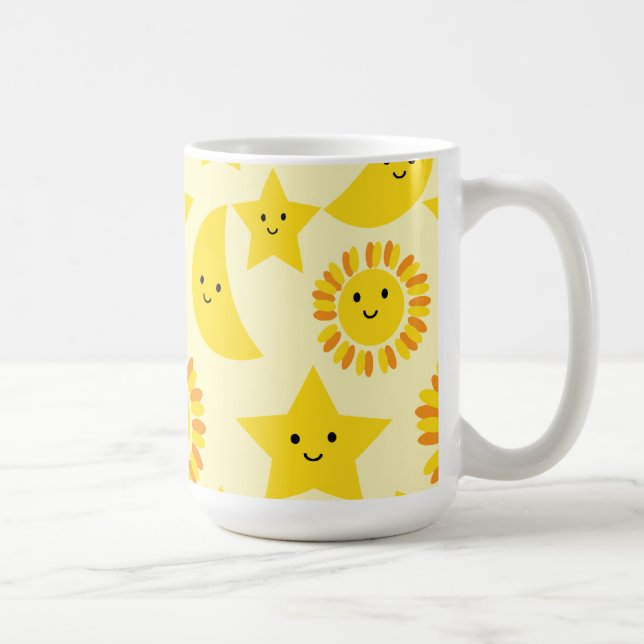 Sol star måne kaffemugg (Höger)