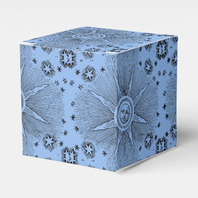 Sol Stars Antique Night Himlar Medieval Zodiac Presentaskar (Framsidan Sidan)