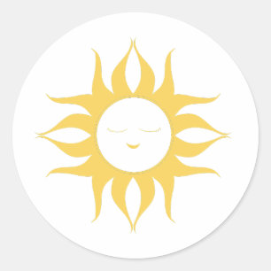 Sol Sticker Runt Klistermärke