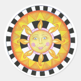 Sol Sticker Runt Klistermärke