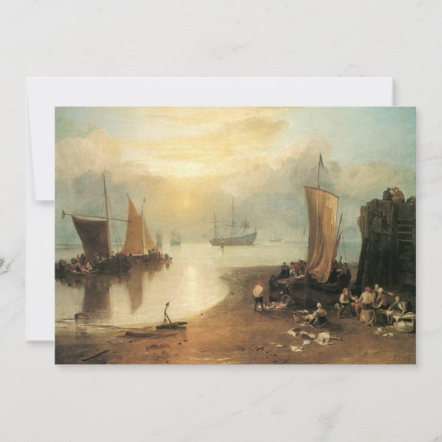 Sol Stigning genom förångare av Joseph Turner Inbjudningar (Framsida)