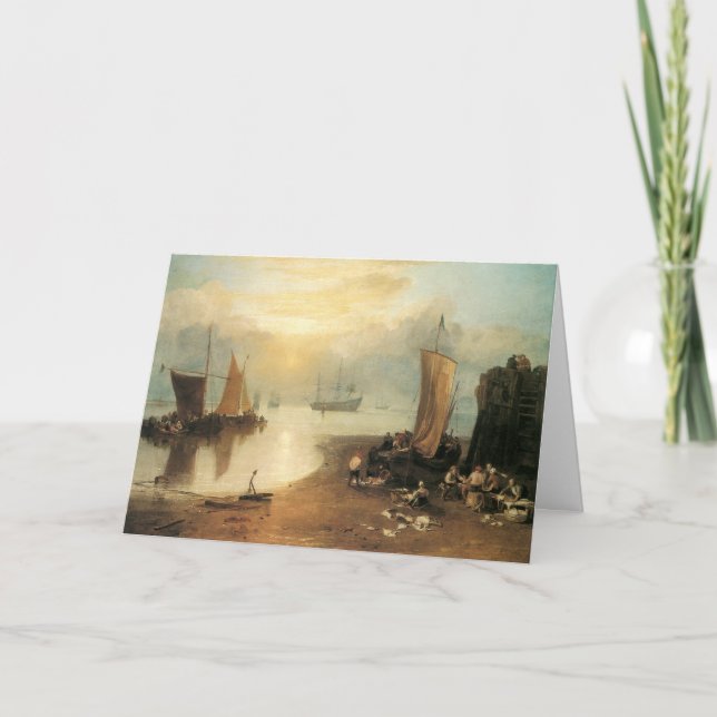 Sol Stigning genom förångare av Joseph Turner Kort (Framsida)