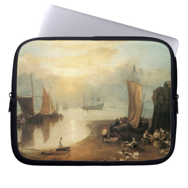 Sol Stigning genom förångare av Joseph Turner Laptop Sleeve (Framsidan)