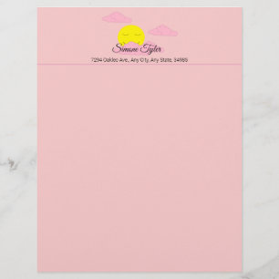 Sol Stigning i Rosa, Hazy Himlar II Brevhuvud