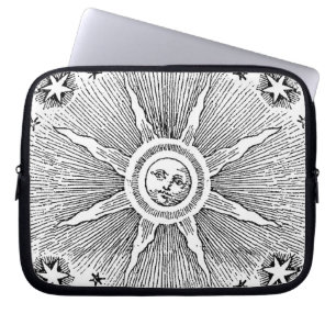 Sol Stjärnor Antik Natthimmel Medeltida Zodiak Laptop Fodral