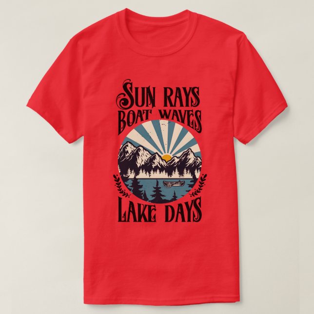 Sol-strålbeståndet vid vinkara Sjö dagar T Shirt (Design framsida)