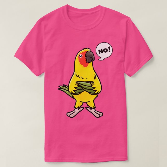 Sol Stubborn Parakeet Conure Parrot T Shirt (Design framsida)