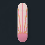 Sol Sunrise Rosa Abstrakt Retro Sunshine Mini Skateboard Bräda 18,5 Cm<br><div class="desc">Rosa Sol Print - Sunshine,  Modern Abstrakt Geometric Sunrise.</div>