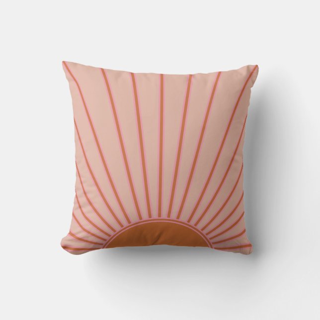 Sol Sunrise Terracotta Earth Tones Sunshine Kudde (Framsida)