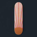 Sol Sunrise Terracotta Earth Tones Sunshine Mini Skateboard Bräda 18,5 Cm<br><div class="desc">Sol Skriv ut - beige/jordtoner/terracotta - Solskin,  Modern Abstrakt Geometric Sunrise.</div>