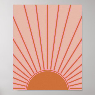 Sol Sunrise Terracotta Earth Tones Sunshine Poster