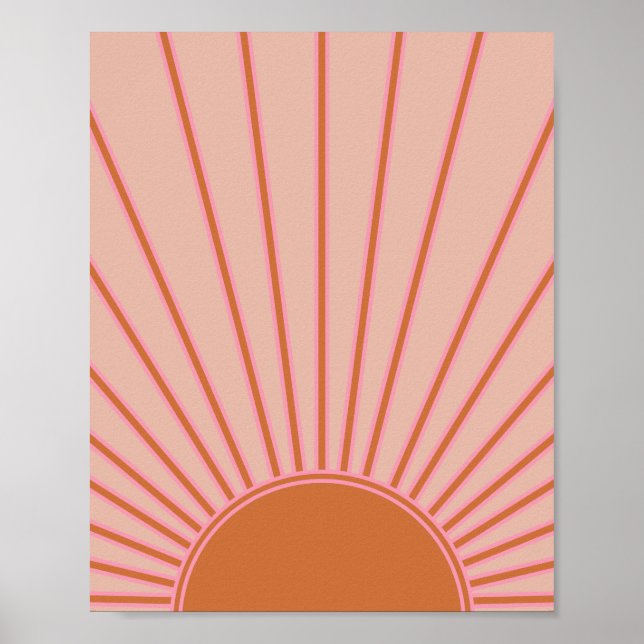Sol Sunrise Terracotta Earth Tones Sunshine Poster (Framsidan)
