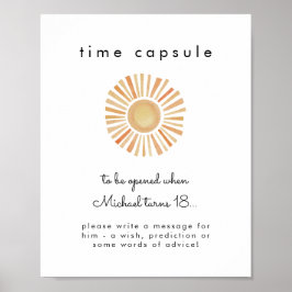 Sol Sunshine First Birthday Time Capsule Poster