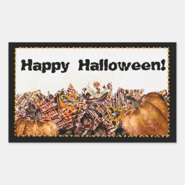 SOL! SUNSHINE! HAPPY HALLOWEEN! : REKTANGULÄRT KLISTERMÄRKE