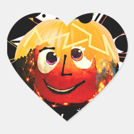 SOL! SUNSHINE! :) SPOOKY HALOWEEN PUMPKIN SOL HJÄRTFORMAT KLISTERMÄRKE