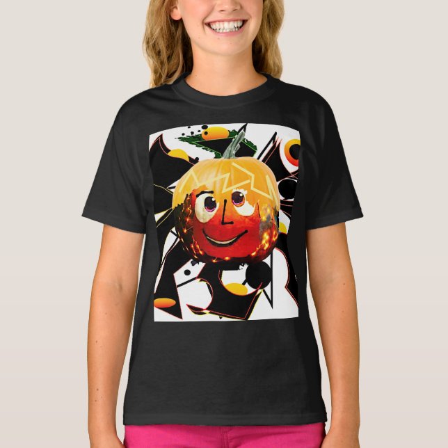 SOL! SUNSHINE! :) SPOOKY HALOWEEN PUMPKIN SOL T SHIRT (Framsida)
