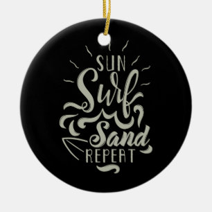 Sol Surf Sand Upprepa Julgransprydnad Keramik