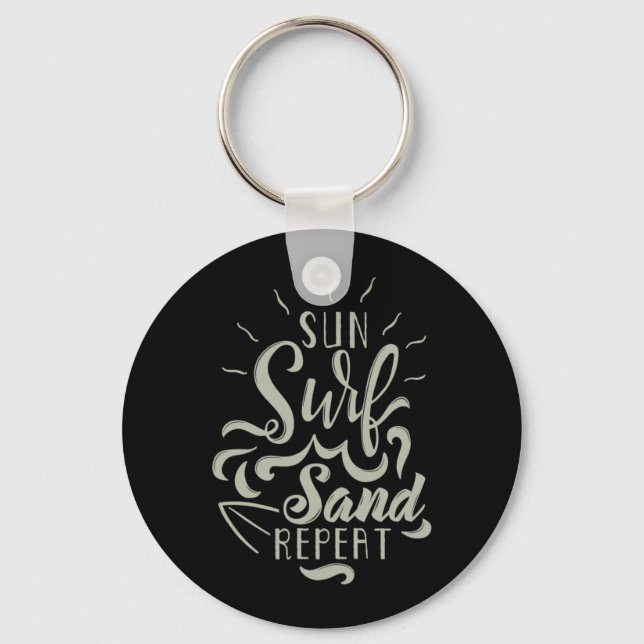 Sol Surf Sand Upprepa Nyckelring (Framsida)
