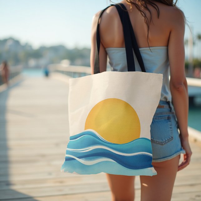 Sol & Surf-våg Tygkasse (Coastal energy for every outing. Your bold, go-anywhere Sun & Surf tote.)