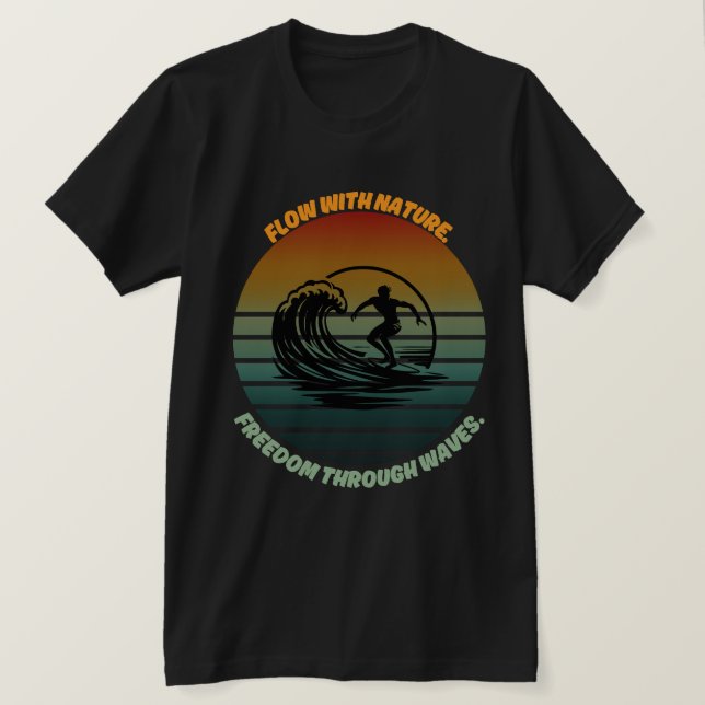 "Sol, Surfa och sjö" 🌊 T Shirt (Design framsida)