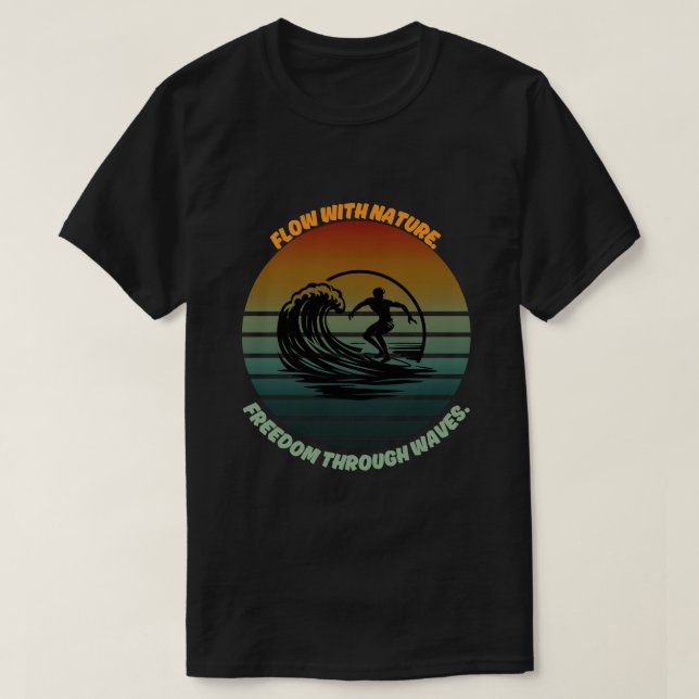 "Sol, Surfa och sjö" 🌊 T Shirt (Design framsida)