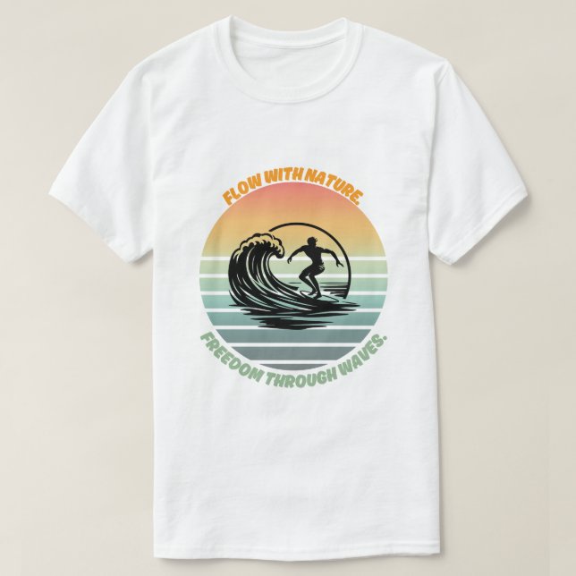 "Sol, Surfa och sjö" 🌊 T Shirt (Design framsida)