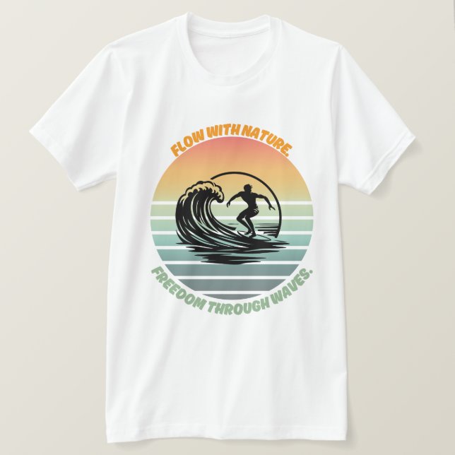 "Sol, Surfa och sjö" 🌊 T Shirt (Design framsida)