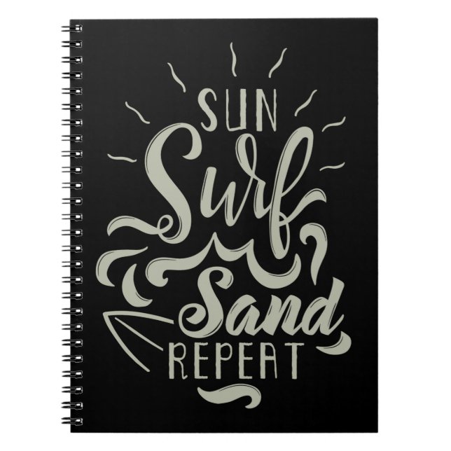 Sol Surfa Sand Repeat Anteckningsbok (Framsidan)