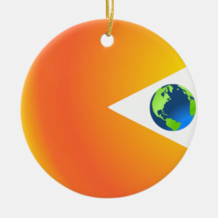 Sol Sväljer jorden Julgransprydnad Keramik