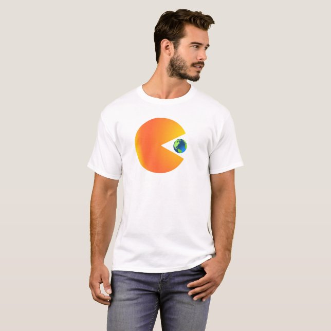 Sol Sväljer jorden T Shirt (Hel framsida)