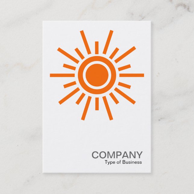 Sol-symbol 02 - Orange Visitkort (Framsida)