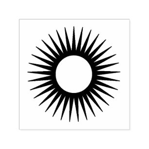 Sol Symbol Gummistämpel Självfärgande Stämpel