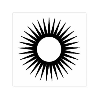 Sol Symbol Gummistämpel Självfärgande Stämpel