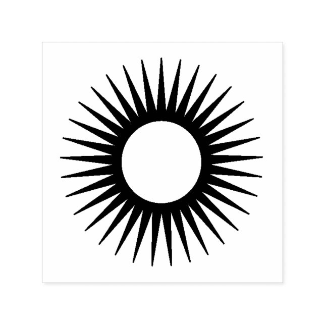 Sol Symbol Gummistämpel Självfärgande Stämpel (Design)