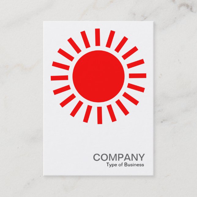 Sol Symbol - Röd Visitkort (Framsida)
