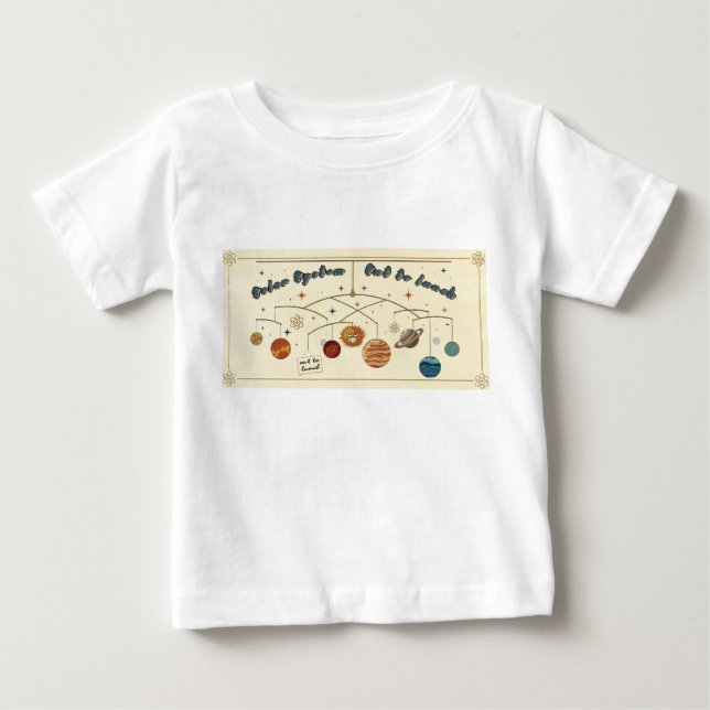 Sol Systemet Ut Till Lunch Retro Rymddesign T Shirt (Framsida)