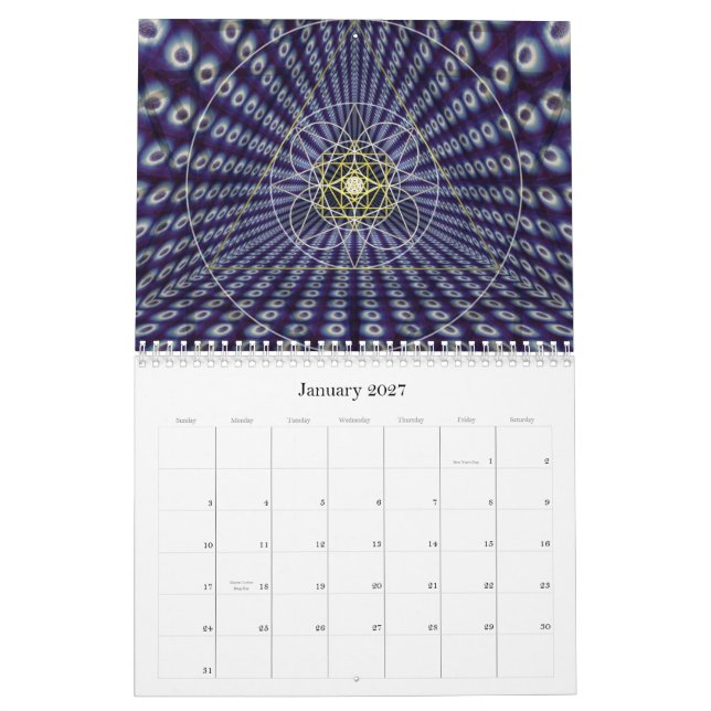 Sol- systemgeometrier per Martineau Kalender (Jan 2027)