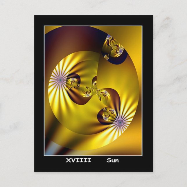 Sol Tarot Card Vykort (Framsida)