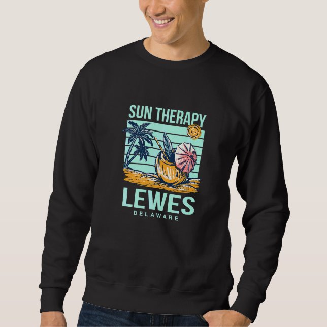 Sol Therapy Lewes Summer Delaware Tropical Beach Lång Ärmad Tröja (Framsida)