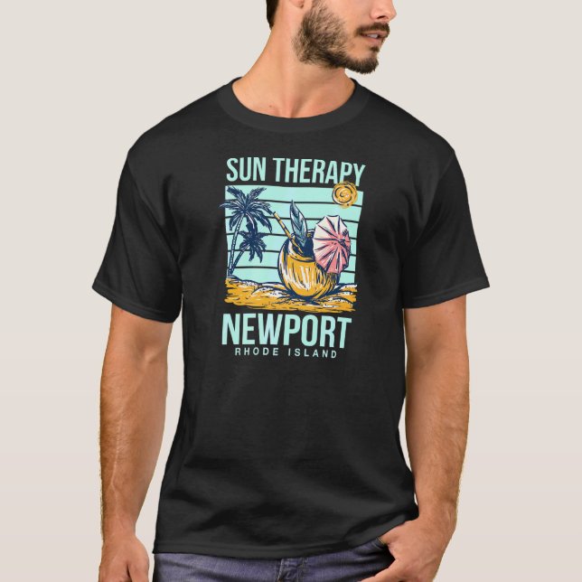 Sol Therapy Newport Sommar Tropical B Rhode island T Shirt (Framsida)