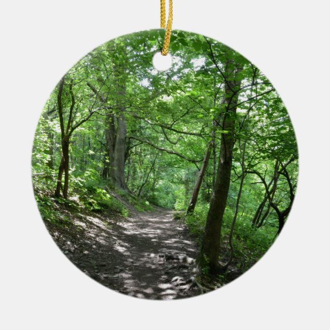 Sol till och med träden julgransprydnad keramik (Framsidan)