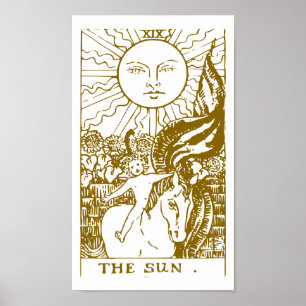 Sol, tjärkort poster