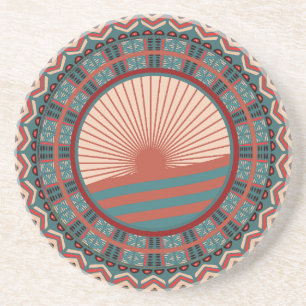 Sol Tribal Mandala Sandstone Underlägg
